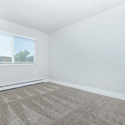 beautiful bedroom with carpet from Ascent Apartment in Colorado Springs, CO